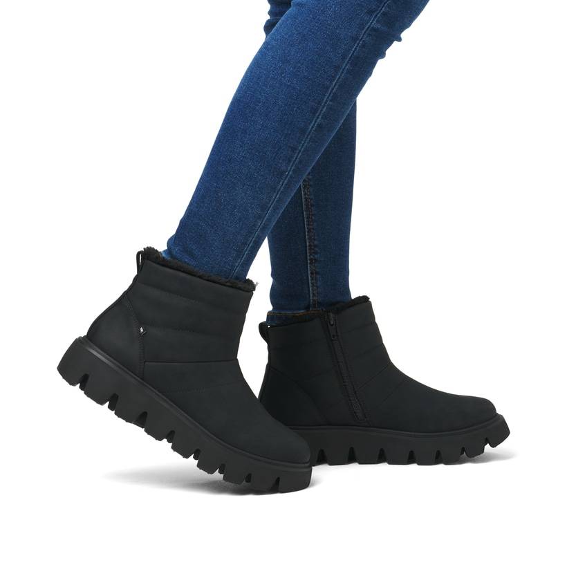 Rieker Artikelnummer W2070-00 Rieker Damen Kurzstiefel graphitschwarz Clearance-Verkauf