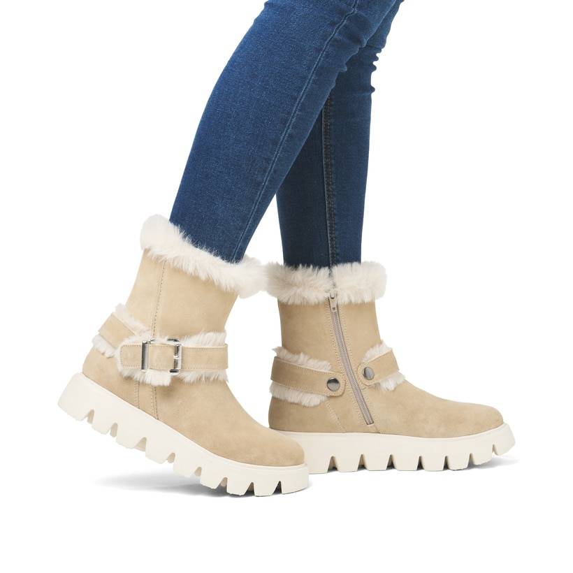 Rieker Artikelnummer W2073-62 Rieker Damen Kurzstiefel lehmbeige Black Friday Preise