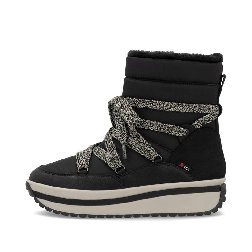 Rieker Artikelnummer W0971-00 Rieker Damen Schnürstiefel asphaltschwarz zollfrei