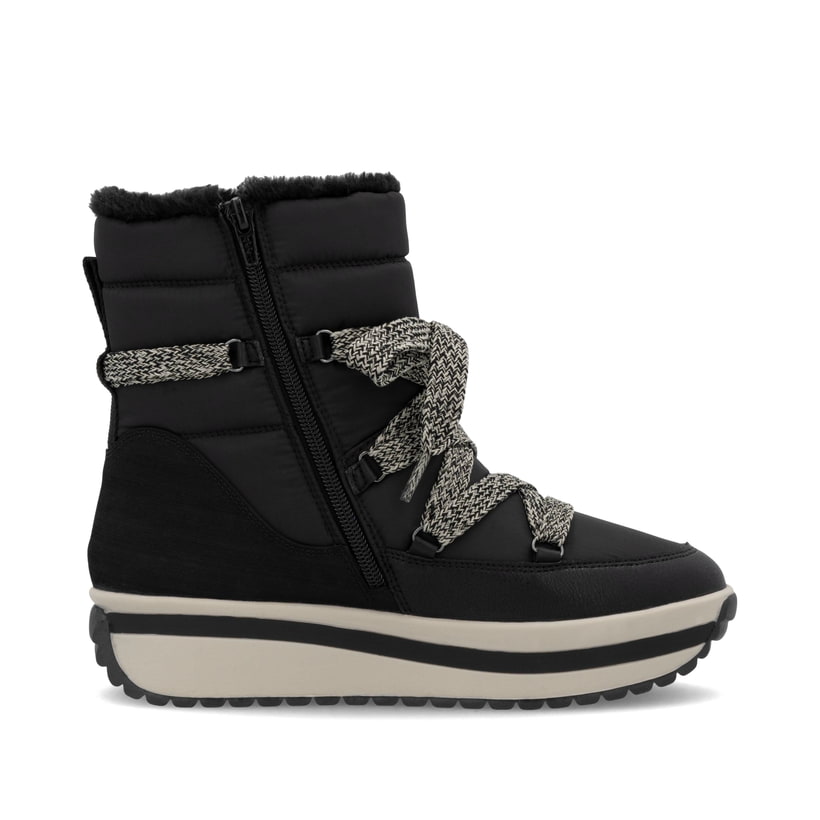 Rieker Artikelnummer W0971-00 Rieker Damen Schnürstiefel asphaltschwarz zollfrei