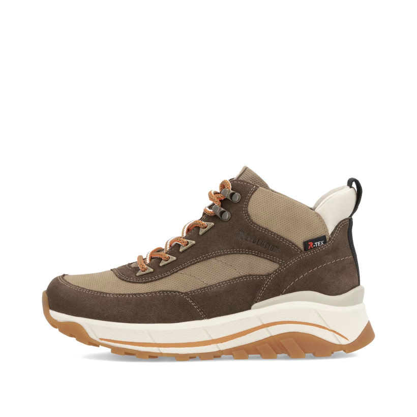 Rieker Artikelnummer W0067-20 Rieker Damen Schnürstiefel hozbraun-beige Rabatte dieses Monats