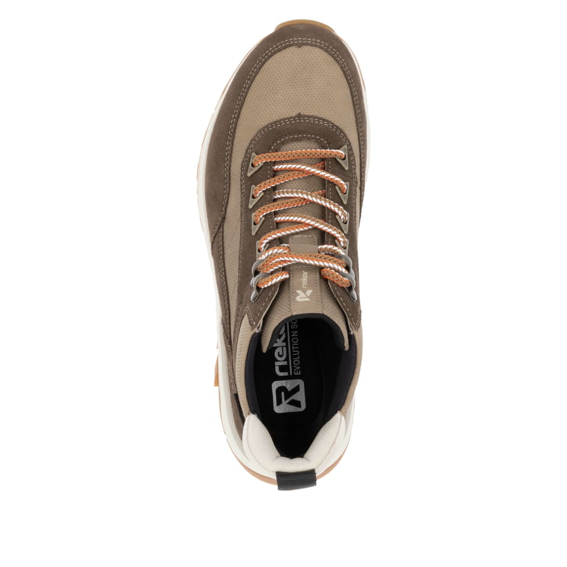 Rieker Artikelnummer W0067-20 Rieker Damen Schnürstiefel hozbraun-beige Rabatte dieses Monats