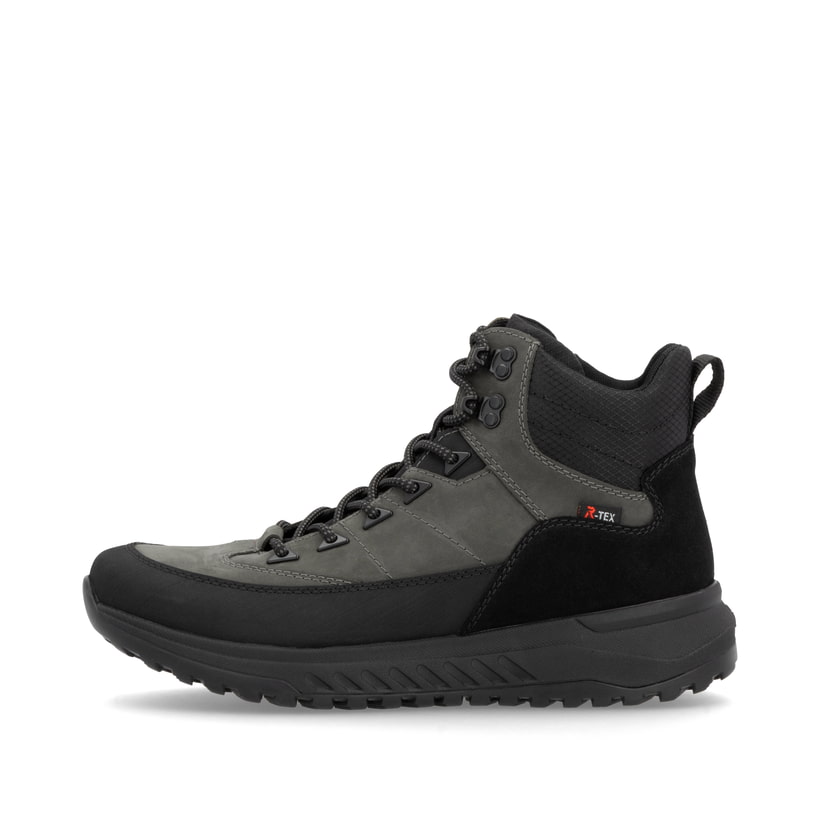 Rieker Artikelnummer U0174-42 Rieker Herren Schnürstiefel graphitgrau-schwarz 2025