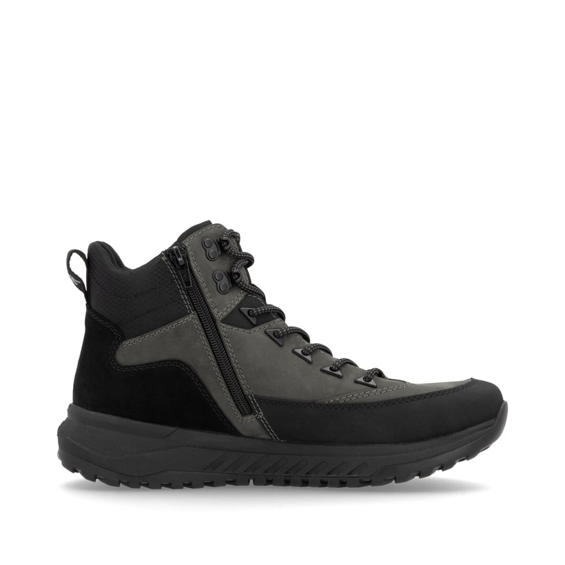 Rieker Artikelnummer U0174-42 Rieker Herren Schnürstiefel graphitgrau-schwarz 2025