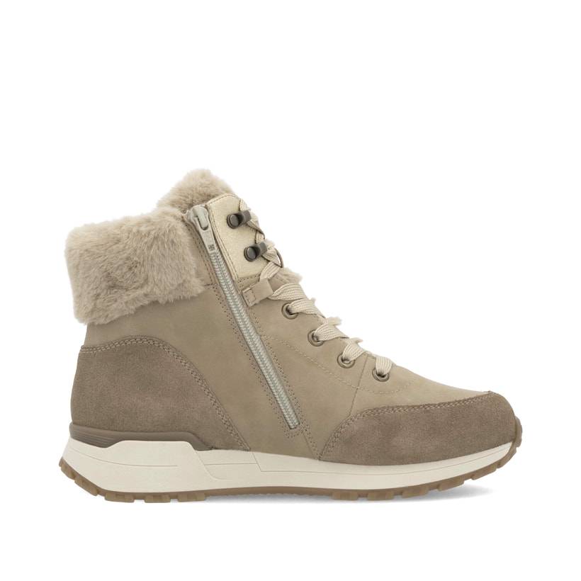 Rieker Artikelnummer W0670-20 Rieker Damen Schnürstiefel braunbeige Outlet