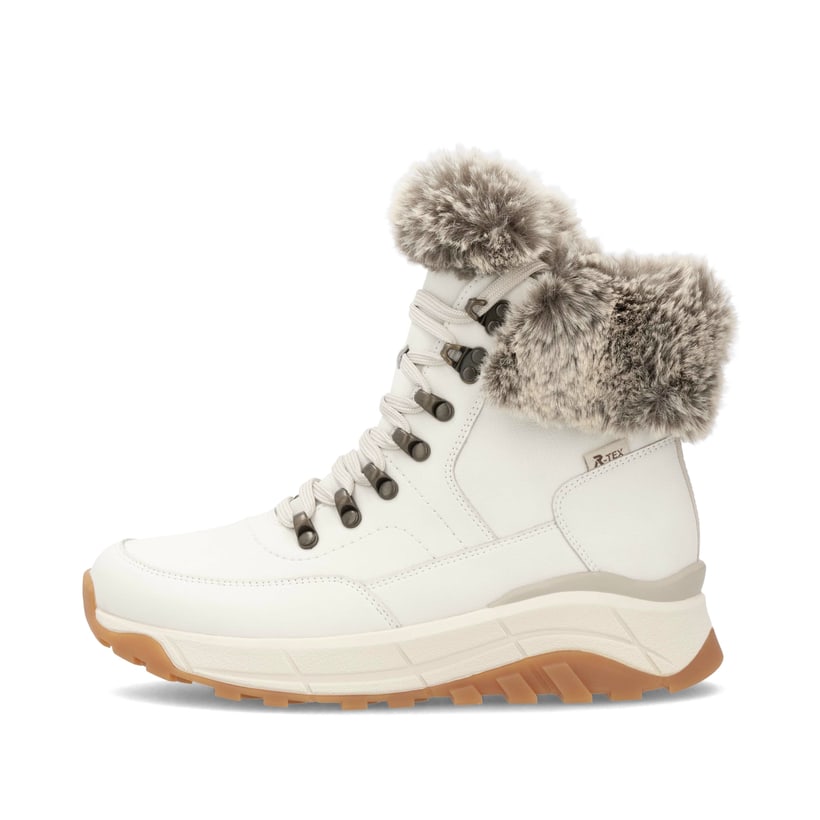 Rieker Artikelnummer W0063-80 Rieker Damen Schnürstiefel cremeweiß Auslauf