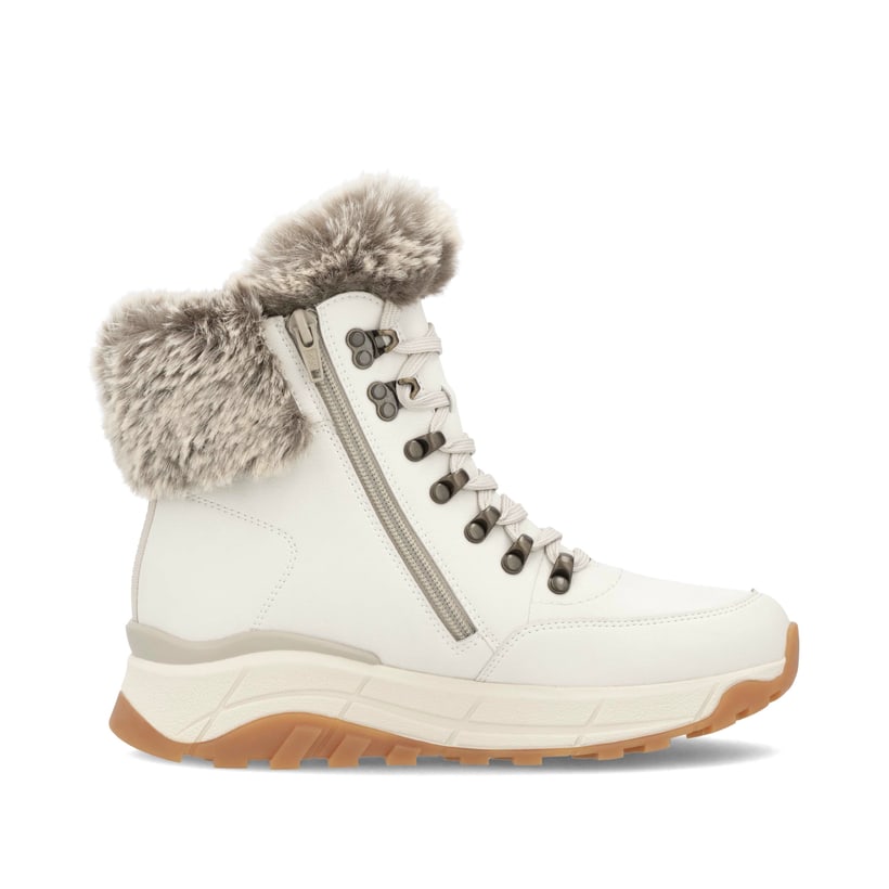 Rieker Artikelnummer W0063-80 Rieker Damen Schnürstiefel cremeweiß Auslauf