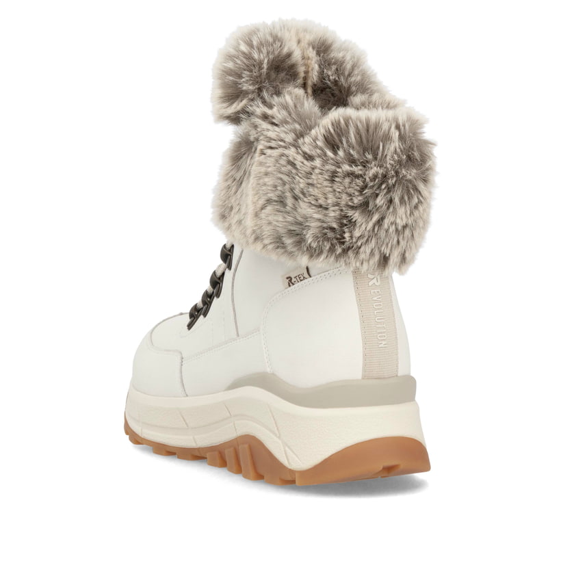 Rieker Artikelnummer W0063-80 Rieker Damen Schnürstiefel cremeweiß Auslauf