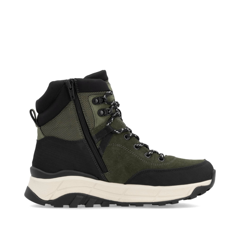 Rieker Artikelnummer W0072-54 Rieker Damen Schnürstiefel khaki-schwarz Angebote