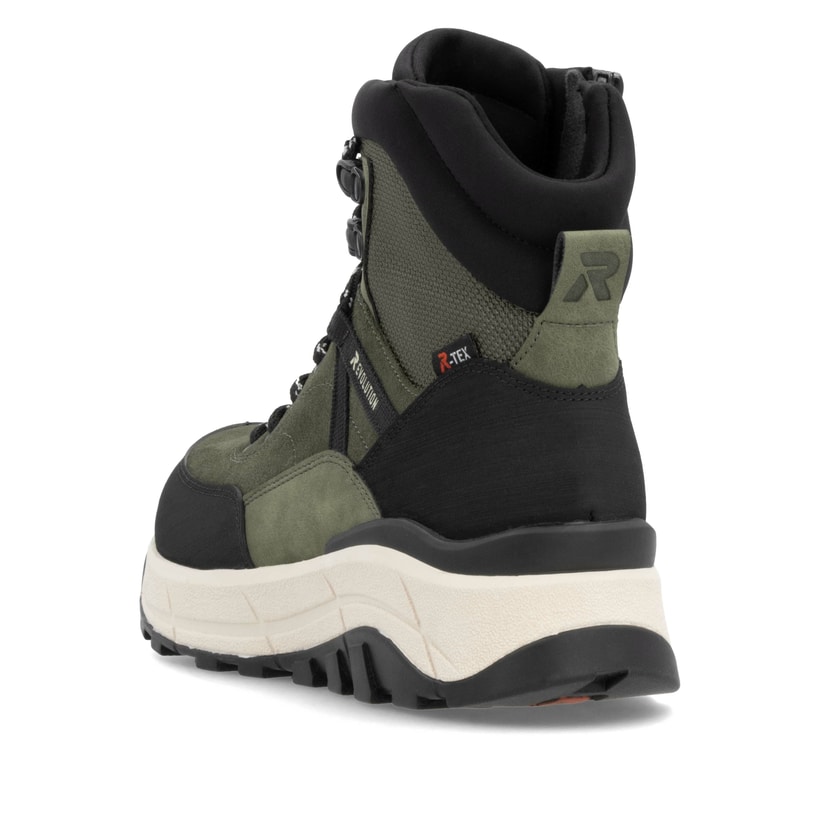 Rieker Artikelnummer W0072-54 Rieker Damen Schnürstiefel khaki-schwarz Angebote