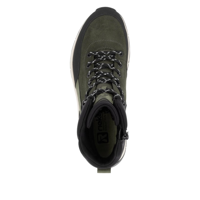 Rieker Artikelnummer W0072-54 Rieker Damen Schnürstiefel khaki-schwarz Angebote