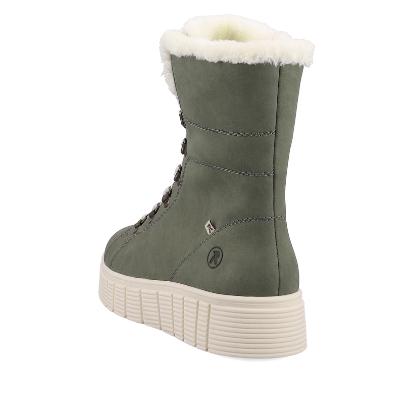Rieker Artikelnummer W1070-54 Rieker Damen Schnürstiefel khaki snow Schlussverkauf
