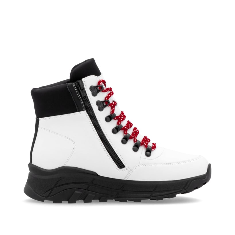 Rieker Artikelnummer W0063-81 Rieker Damen Schnürstiefel macciatoweiß Günstiger Verkauf