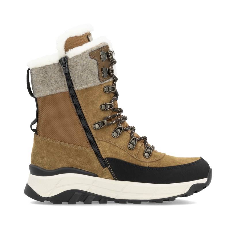 Rieker Artikelnummer W0066-22 Rieker Damen Schnürstiefel kamelbraun Fabrikverkauf