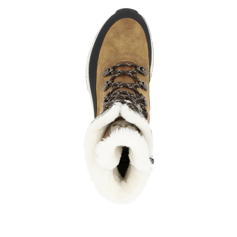 Rieker Artikelnummer W0066-22 Rieker Damen Schnürstiefel kamelbraun Fabrikverkauf