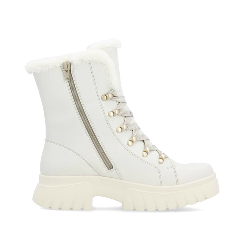 Rieker Artikelnummer W1874-80 Rieker Damen Schnürstiefel cremeweiß Blitzverkäufe