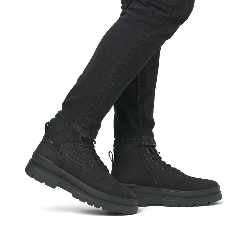 Rieker Artikelnummer U1270-00 Rieker Herren Schnürstiefel asphaltschwarz Kostenloser Versand