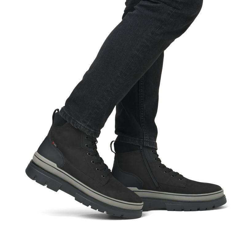 Rieker Artikelnummer U1273-00 Rieker Herren Schnürstiefel carbonschwarz Fabrik Onlineshop