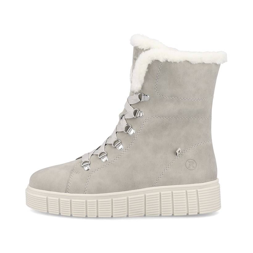 Rieker Artikelnummer W1070-40 Rieker Damen Schnürstiefel platinum grey Rabatt