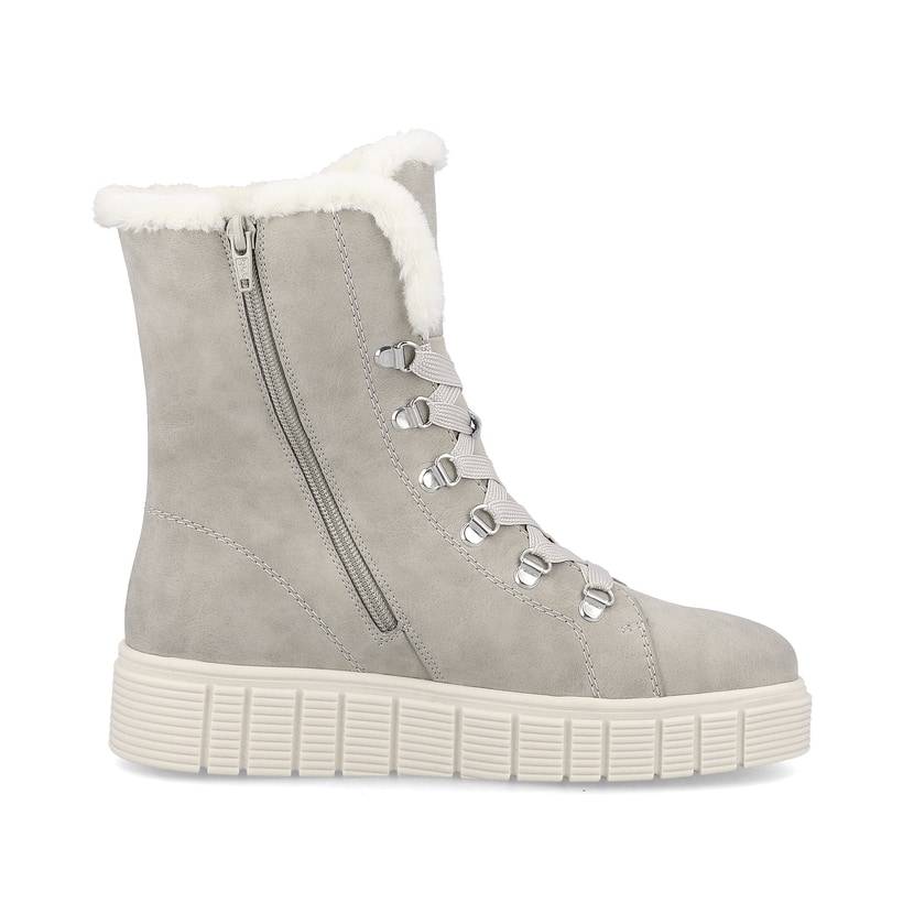 Rieker Artikelnummer W1070-40 Rieker Damen Schnürstiefel platinum grey Rabatt