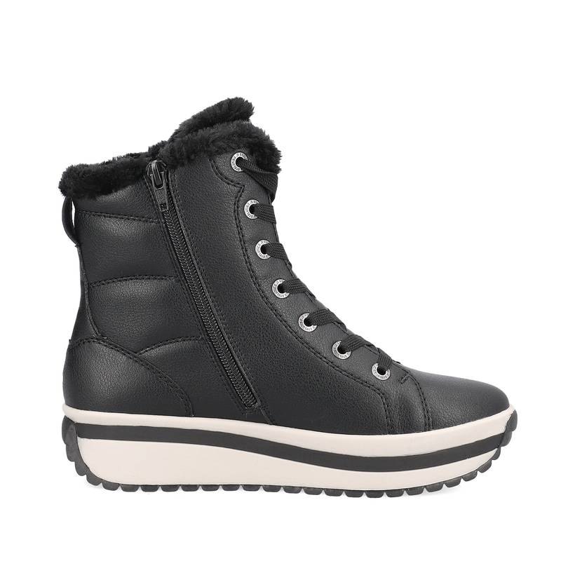 Rieker Artikelnummer W0963-01 Rieker Damen Schnürstiefel urbanschwarz Begrenztes Angebot