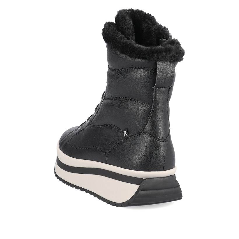 Rieker Artikelnummer W0963-01 Rieker Damen Schnürstiefel urbanschwarz Begrenztes Angebot