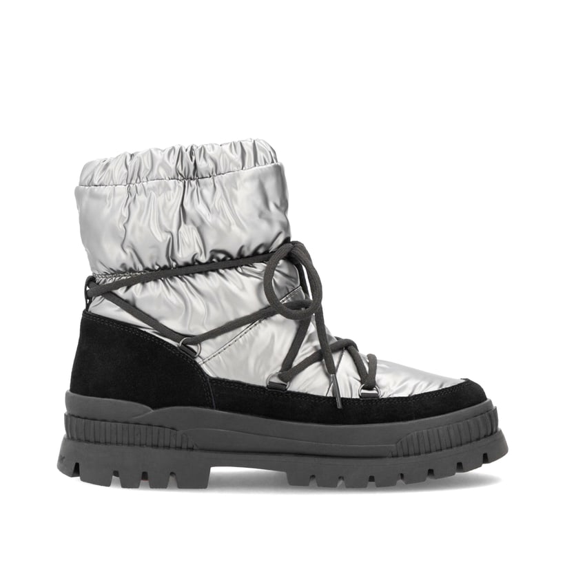 Rieker Artikelnummer W2170-42 Rieker Damen Kurzstiefel silber-schwarz Preisnachlass