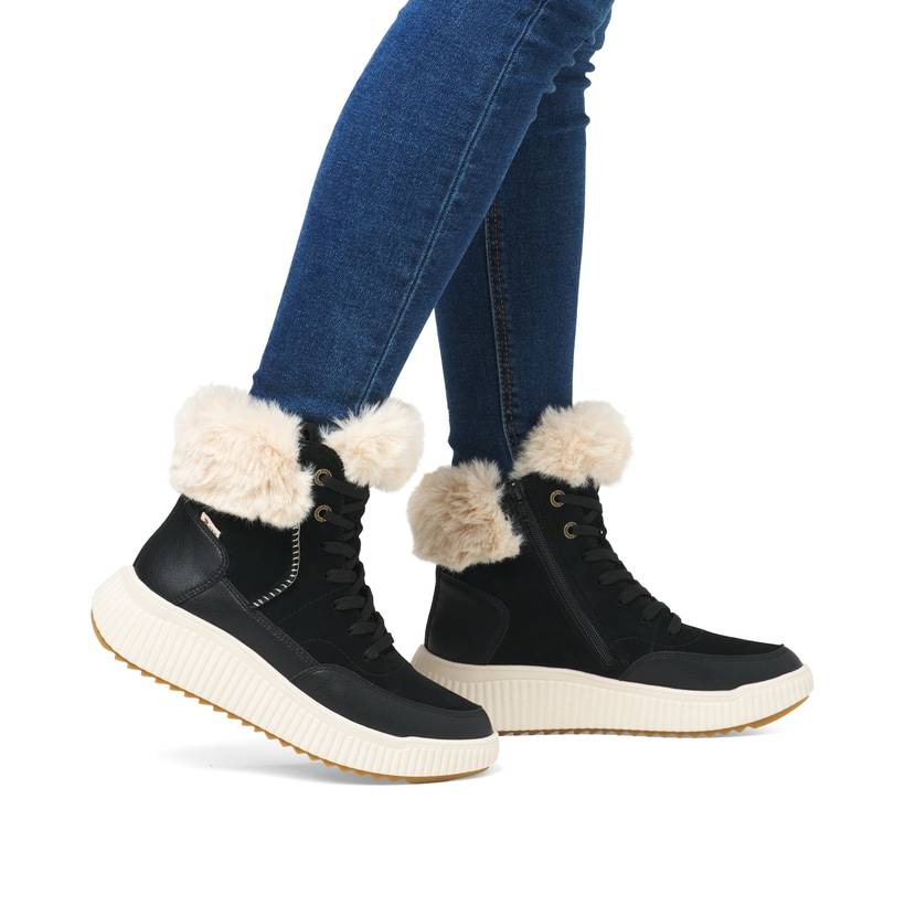 Rieker Artikelnummer W1773-00 Rieker Damen Kurzstiefel graphitschwarz Black Friday