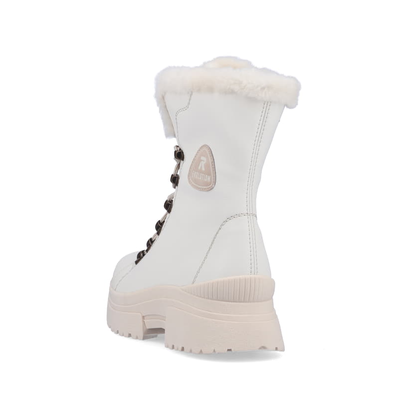Rieker Artikelnummer W0372-80 Rieker Damen Schnürstiefel frost white Muttertagsangebot