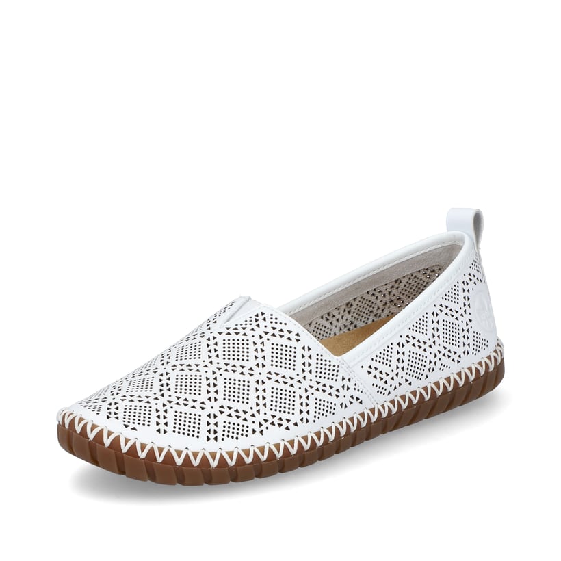 Rieker Artikelnummer M2851-80 Rieker Damen Ballerinas reinweiss Vatertagsangebot
