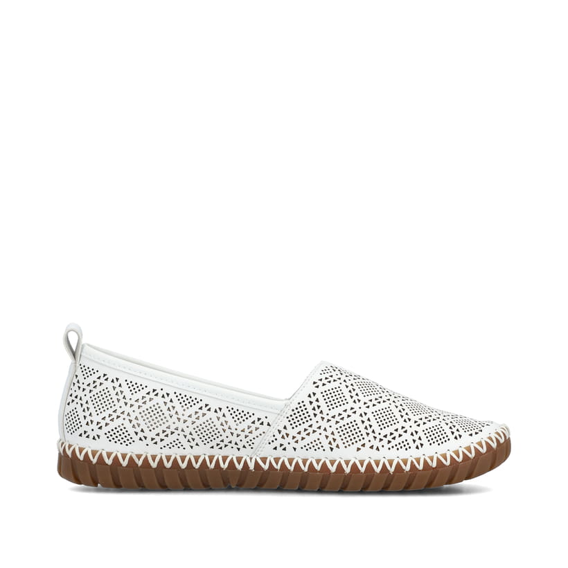 Rieker Artikelnummer M2851-80 Rieker Damen Ballerinas reinweiss Vatertagsangebot