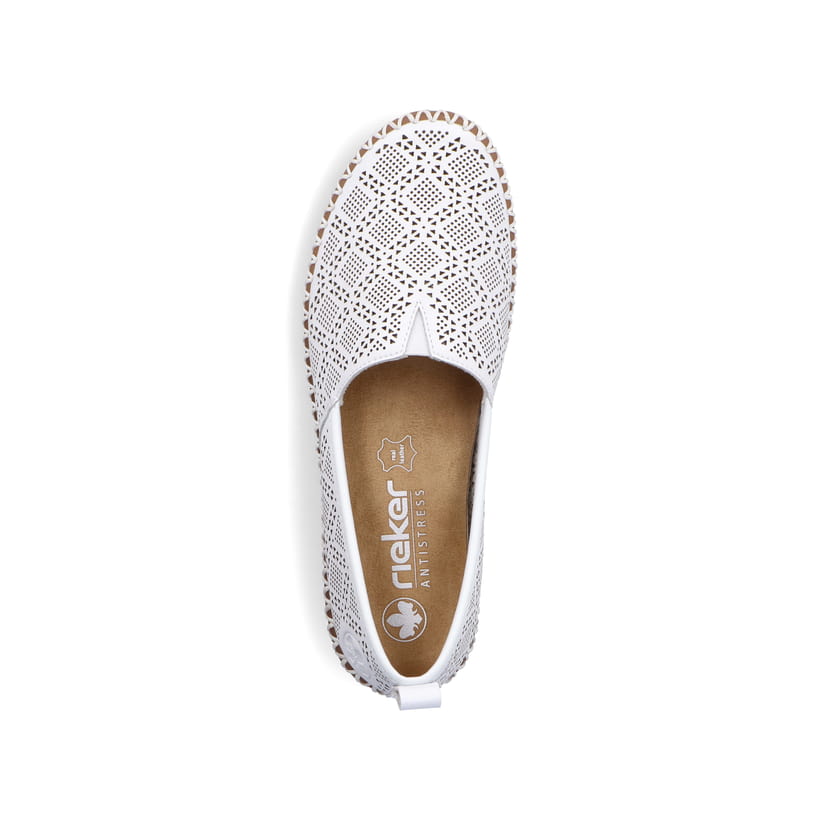 Rieker Artikelnummer M2851-80 Rieker Damen Ballerinas reinweiss Vatertagsangebot