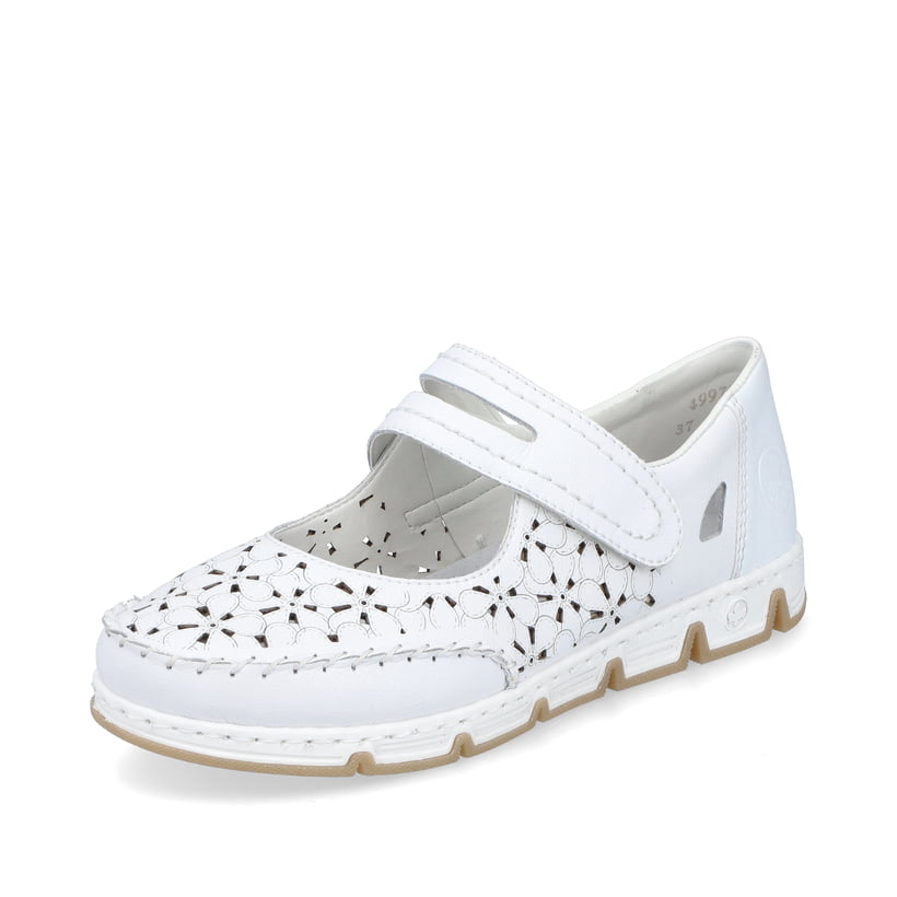 Rieker Artikelnummer 49977-80 Rieker Damen Ballerinas reinweiss Valentinstagsangebot