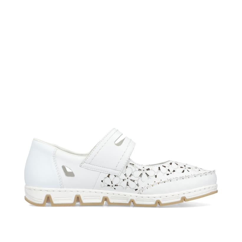 Rieker Artikelnummer 49977-80 Rieker Damen Ballerinas reinweiss Valentinstagsangebot