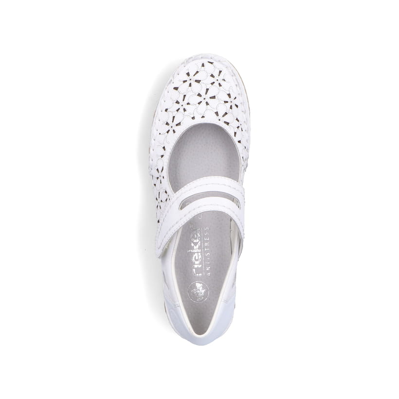 Rieker Artikelnummer 49977-80 Rieker Damen Ballerinas reinweiss Valentinstagsangebot