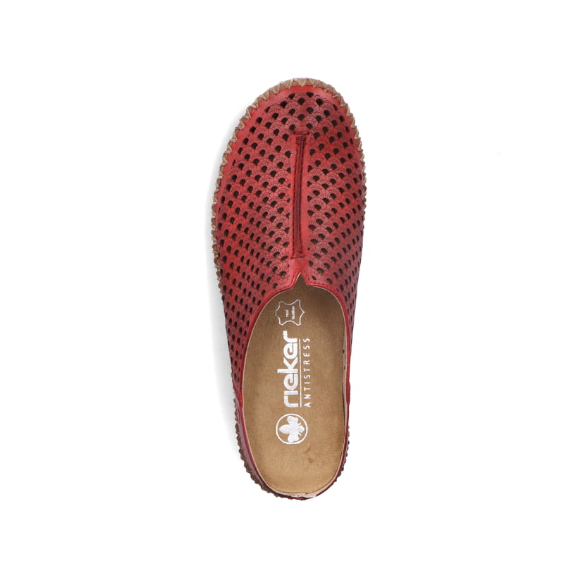 Rieker Artikelnummer M2885-35 Rieker Damen Clogs dunkelrot Jubiläumsangebot