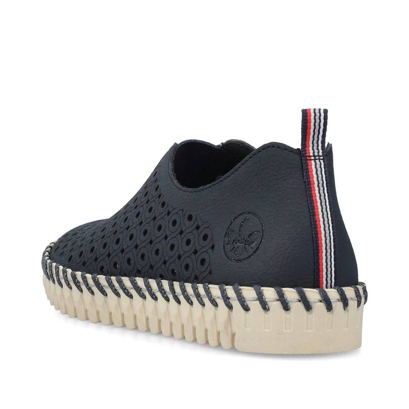 Rieker Artikelnummer N1963-14 Rieker Damen Slipper stahlblau Online Outlet