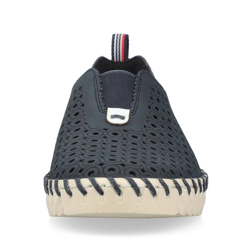 Rieker Artikelnummer N1963-14 Rieker Damen Slipper stahlblau Online Outlet