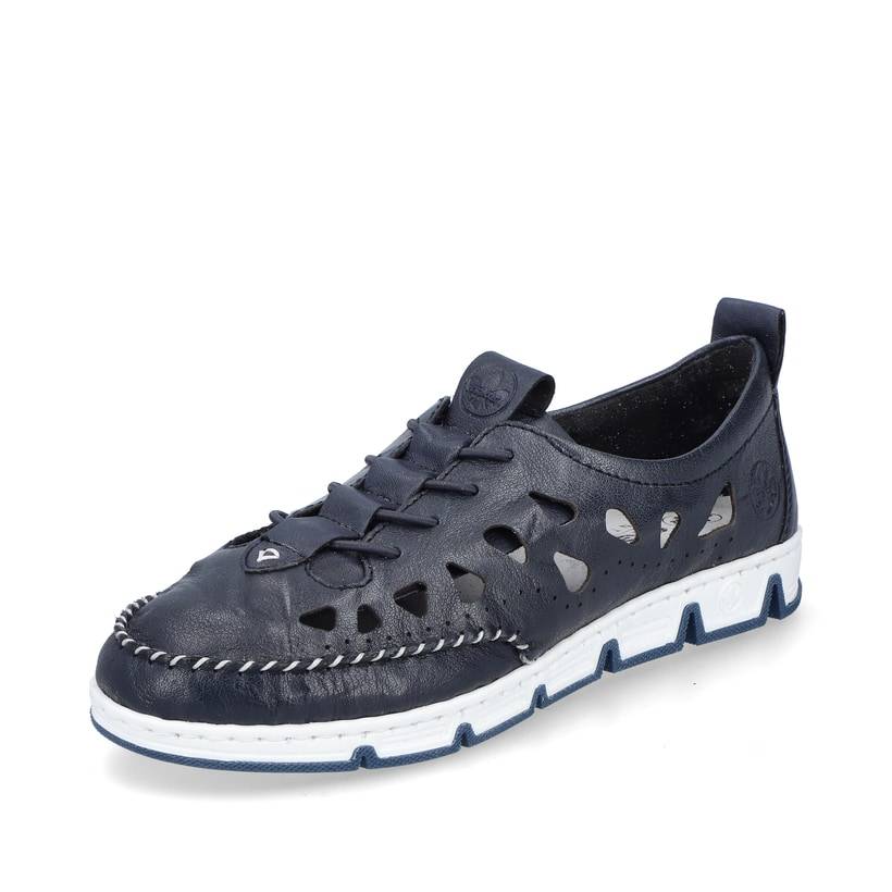 Rieker Artikelnummer 49956-14 Rieker Damen Slipper stahlblau Neuheiten