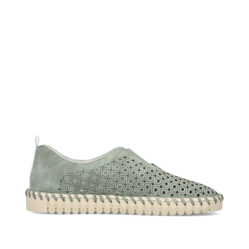 Rieker Artikelnummer N1963-52 Rieker Damen Slipper khakigrün Räumungsverkauf