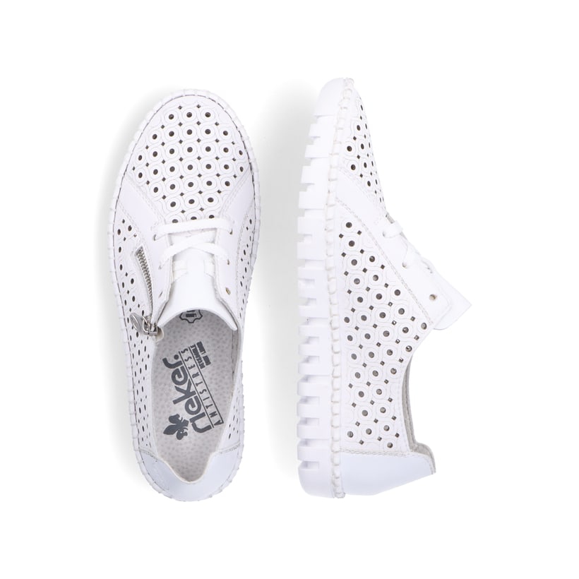 Rieker Artikelnummer M2300-80 Rieker Damen Schnürschuhe perlweiß VIP-Rabatte