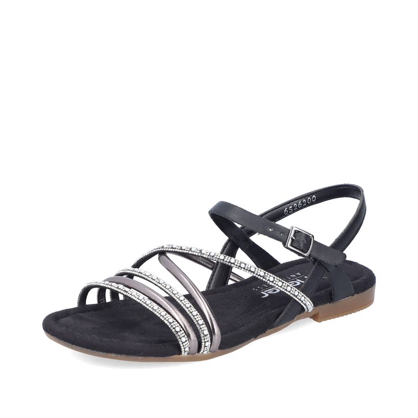 Rieker Artikelnummer 65262-00 Rieker Damen Riemchensandalen tiefschwarz Tiefpreis