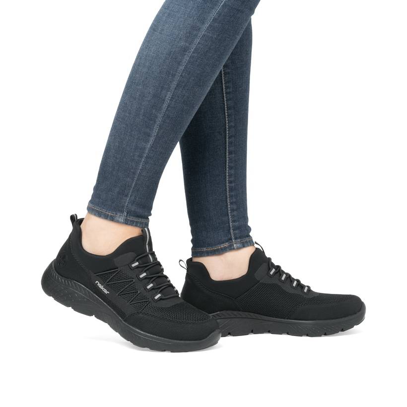 Rieker Artikelnummer M5058-00 Rieker Damen Slipper asphaltschwarz Wochenangebot