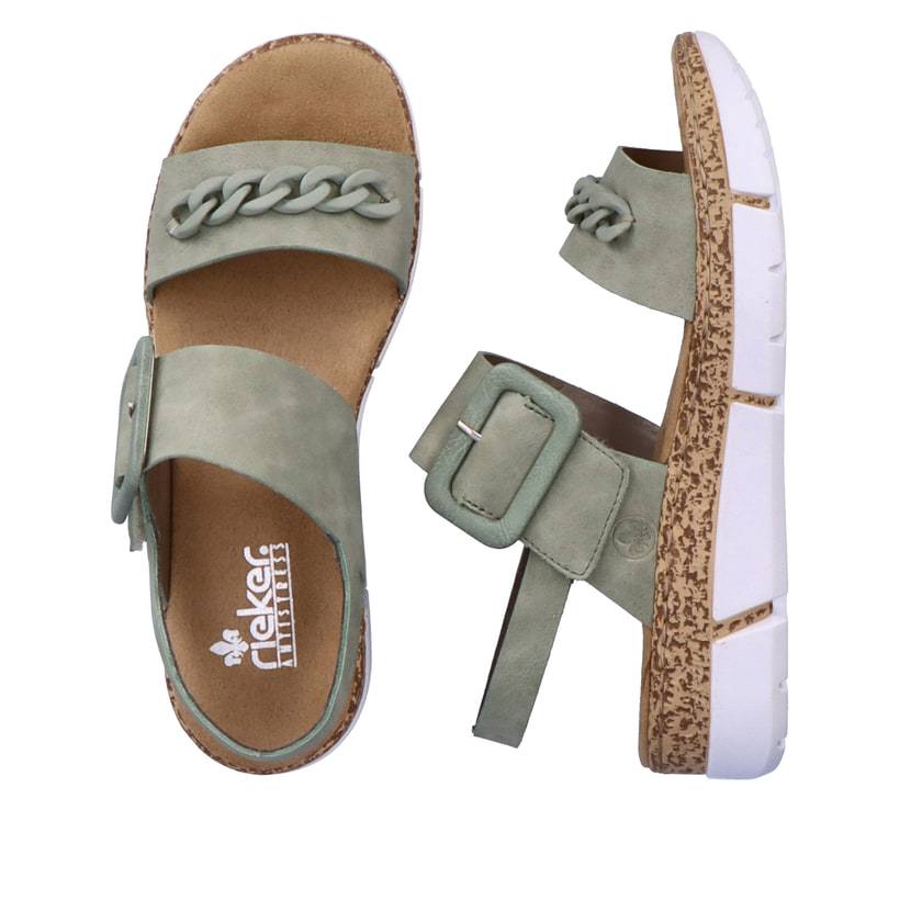 Rieker Artikelnummer V2350-52 Rieker Damen Riemchensandalen mintgrün Kostenlose Rückgabe