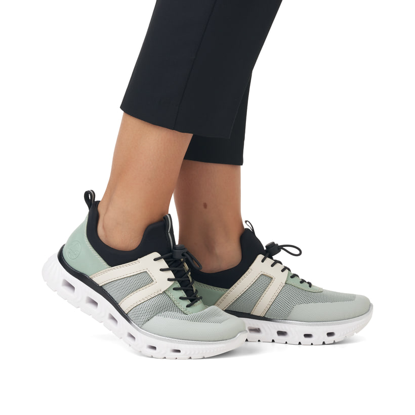 Rieker Artikelnummer M6061-52 Rieker Damen Slipper mintgrün Letzter Tag