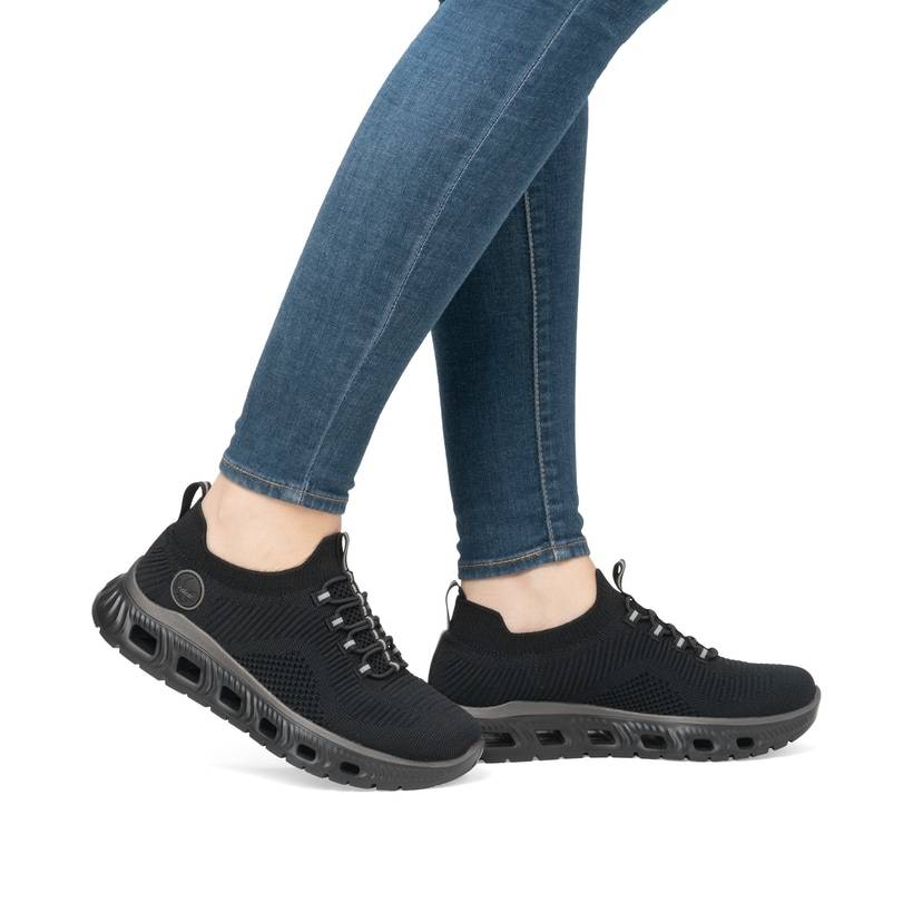 Rieker Artikelnummer M6074-00 Rieker Damen Slipper graphitschwarz Bis zu 65% Rabatt