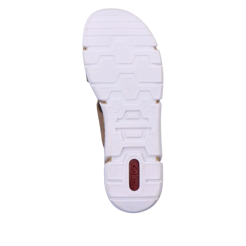 Rieker Artikelnummer V2392-62 Rieker Damen Pantoletten sandbeige Nur für heute
