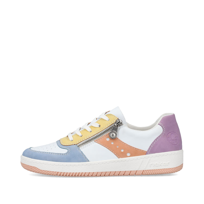 Rieker Artikelnummer M5520-91 Rieker Damen Sneaker Low weiss-bunt Bis zu 55% Rabatt