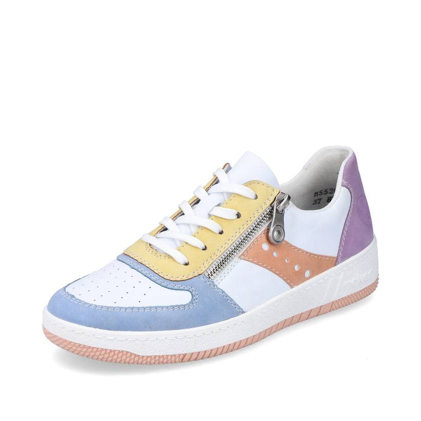 Rieker Artikelnummer M5520-91 Rieker Damen Sneaker Low weiss-bunt Bis zu 55% Rabatt