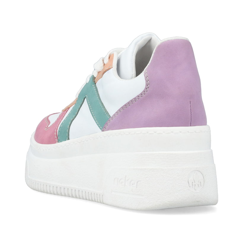 Rieker Artikelnummer M7814-90 Rieker Damen Sneaker Low eisweiss-mehrfarbig Super Rabatt